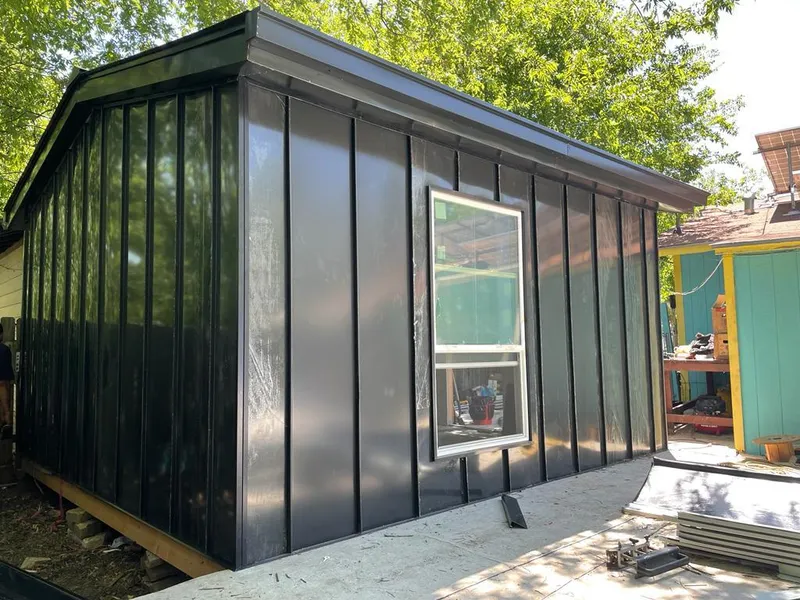 Black standing seam metal wall panels for Metal Roof Installation in Scituate